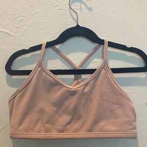 beige athleta girl bra size M/L